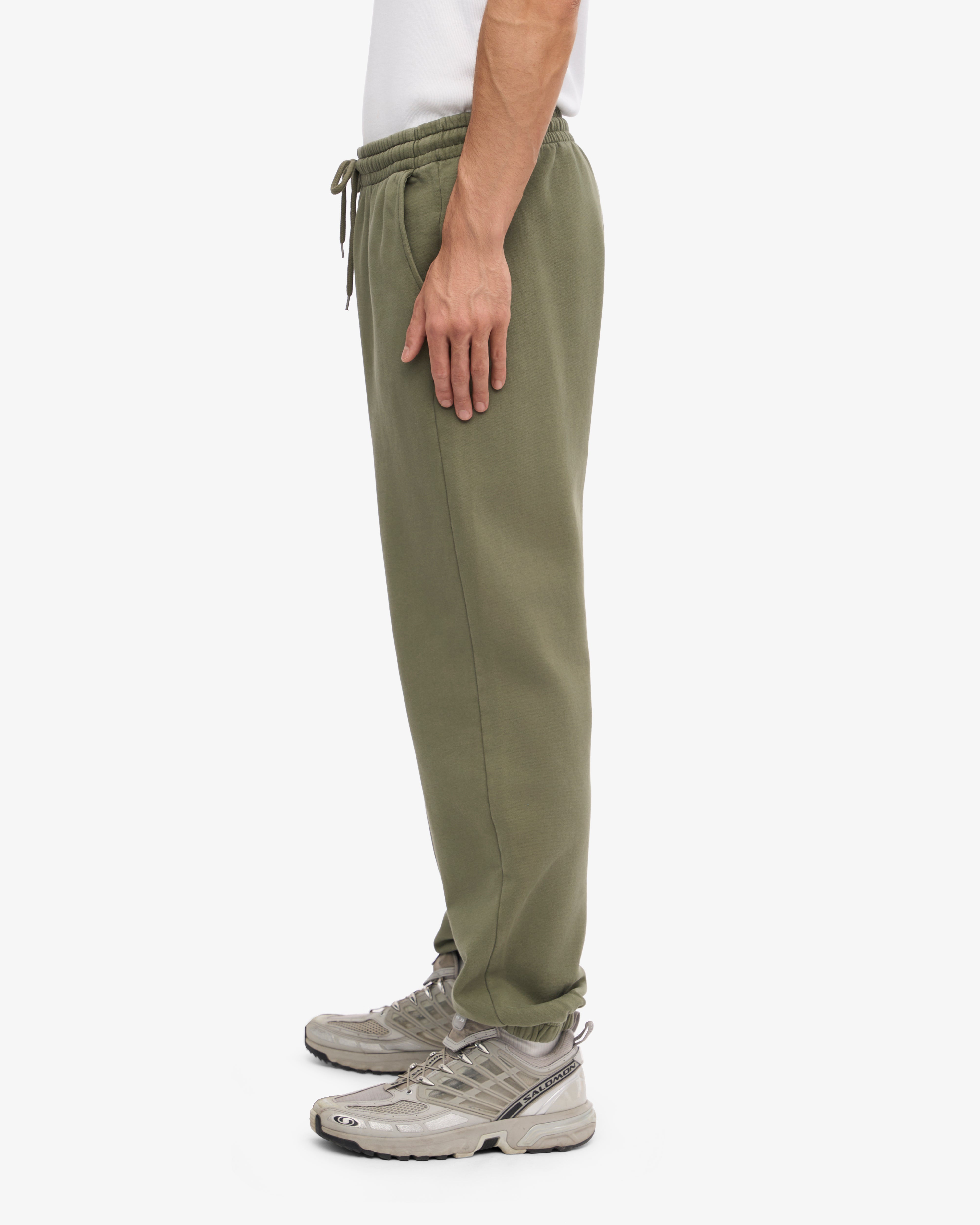 Organic Cotton Sweatpants for Women - Soft & Comfortable Lounge Pants in Dusty Olive - Perfect for Yoga, Running & Casual Wear