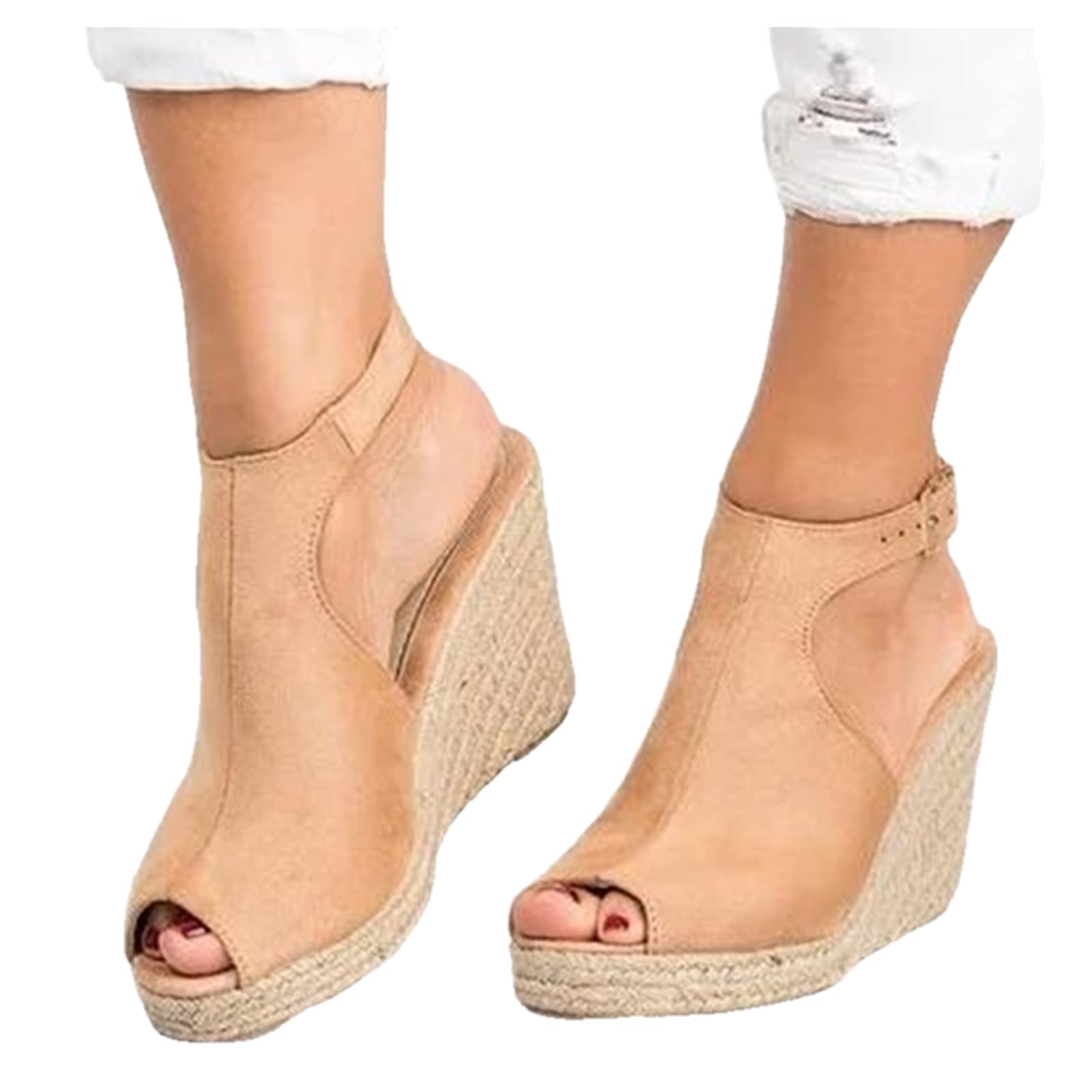 Women's Wedge Sandals with Ankle Strap - Open Toe Platform Sandals for Casual & Dressy Outfits | Summer Beach Shoes for Walking, Vacations & Outdoor Activities