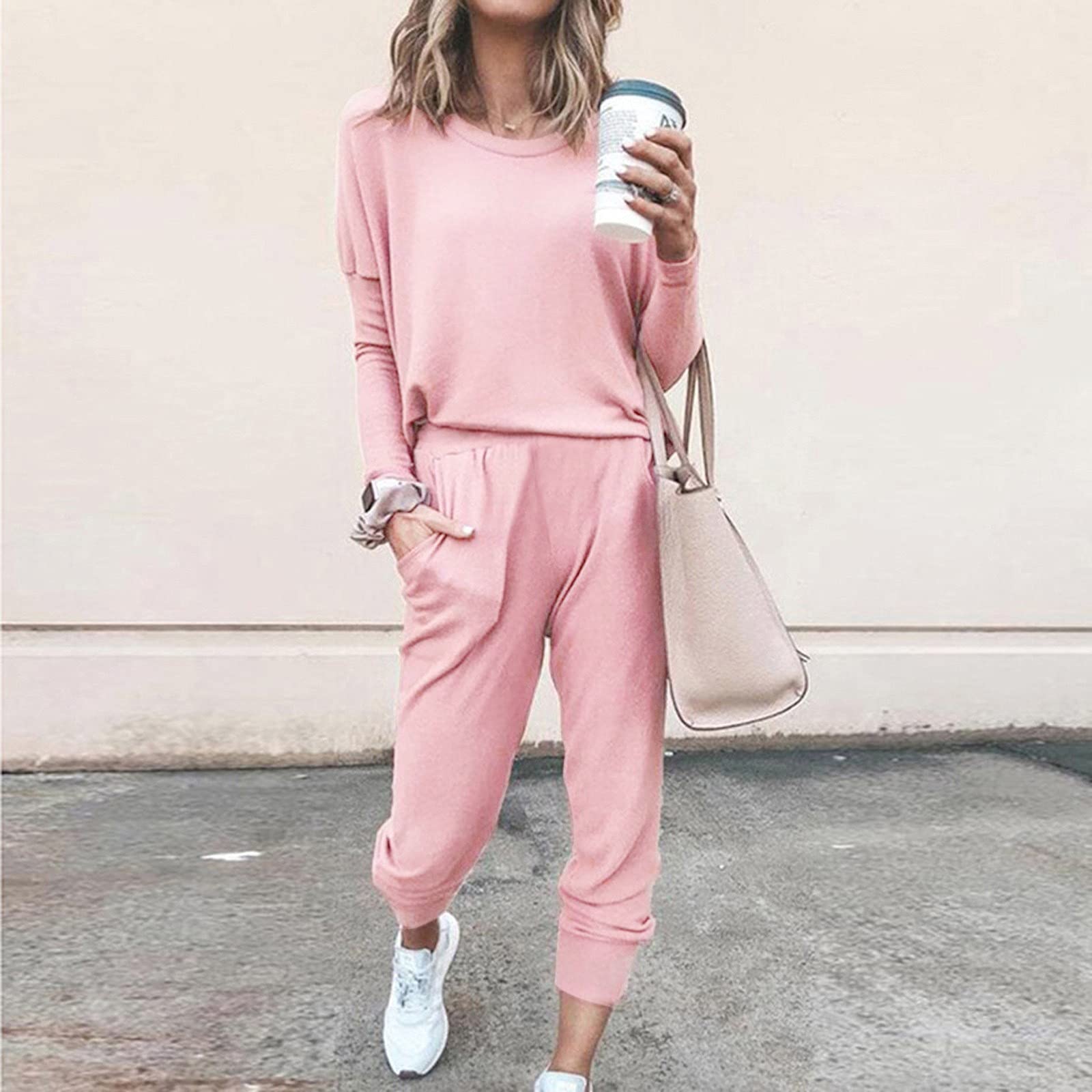 Yubnlvae Prime Same Day Delivery Women's 2-Piece Knit Sweater Set with Pullover Top & Wide Leg Pants - Cozy Winter Outfit for Work, Date Night & Casual Wear