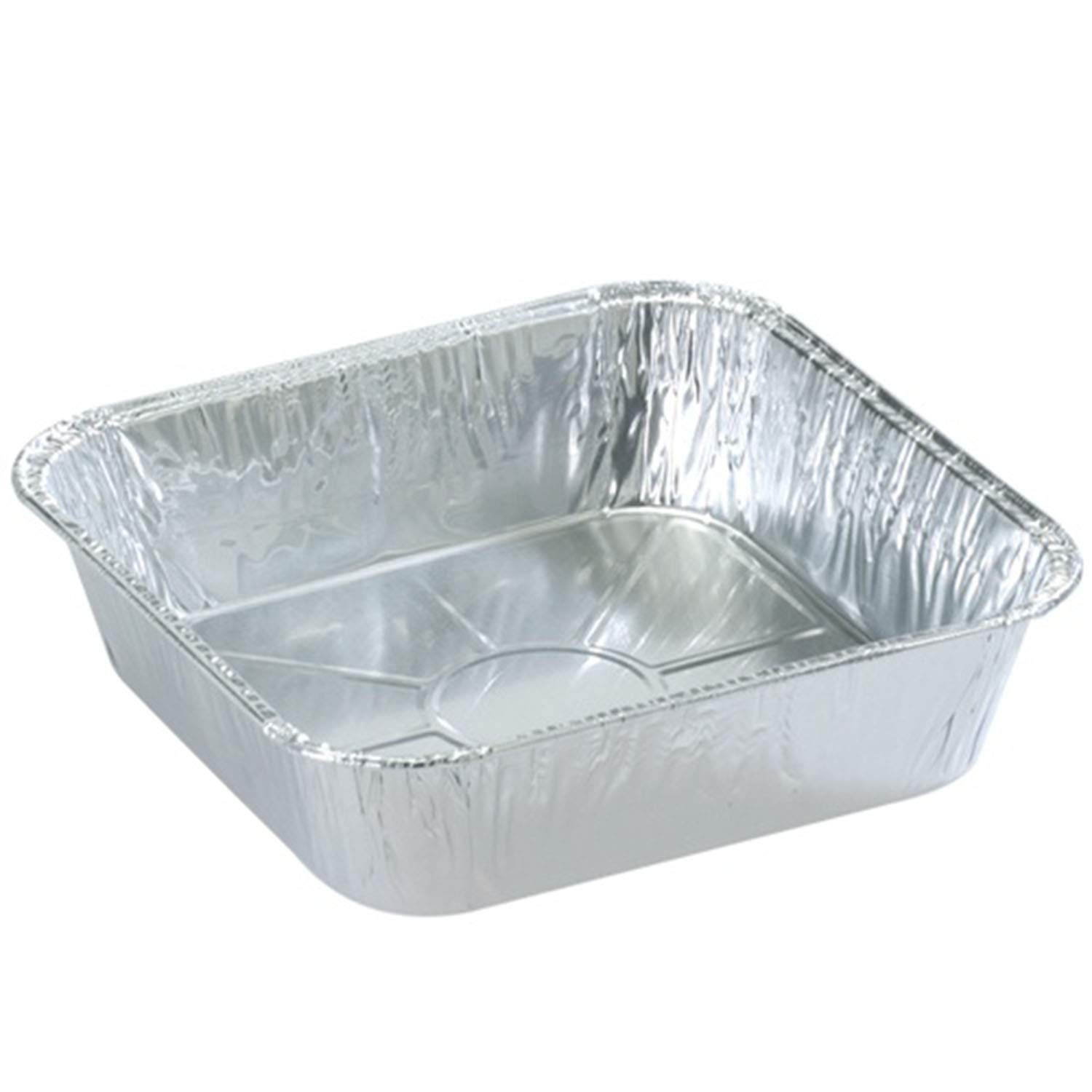 Tiger Chef 100-Pack 9x9 Inch Aluminum Foil Pans - Disposable & Reusable Freezer-to-Oven Safe Baking Pans for Takeout, Meal Prep, Cooking, Food Storage & Freezing (9x9 Square) | Perfect for Catering, BBQ Parties & Holiday Baking