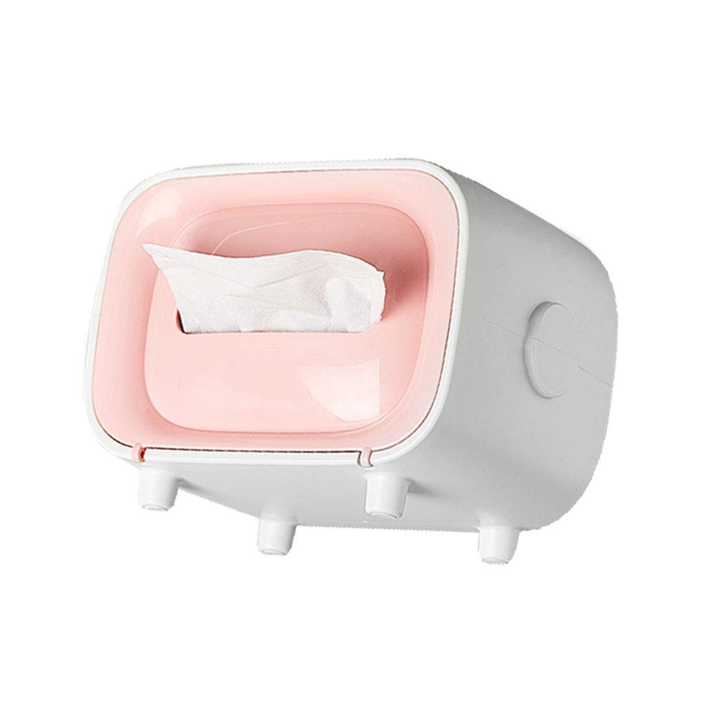 TOMYEUS Pink Tissue Box Holder - Creative Desktop Storage Organizer for Tissues, Remote Controls & Small Items - Multifunctional Home Decor (Green) - Perfect for Living Room, Bedroom & Office