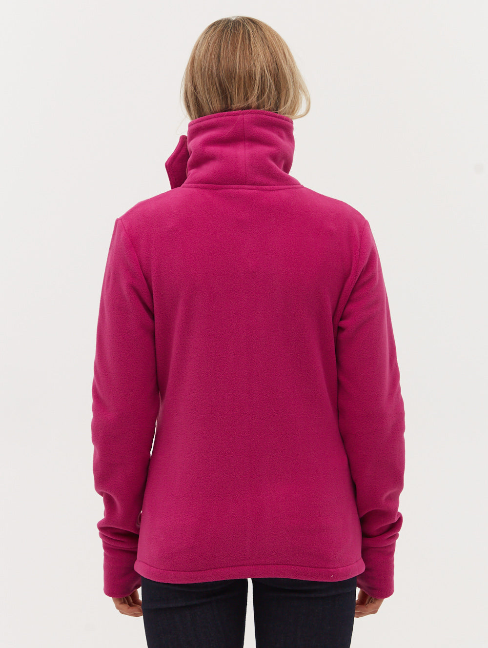 Microfleece Wrap Neck Zip Up Jacket for Women - Cozy Winter Outerwear for Hiking, Camping & Outdoor Activities