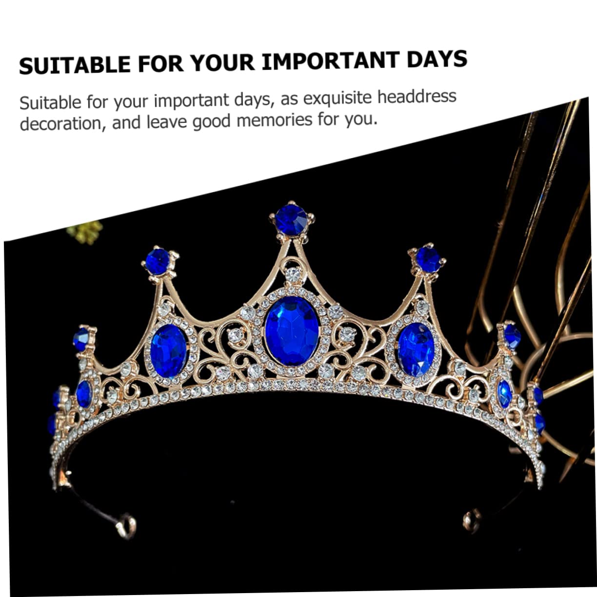 Abaodam 3-Piece Crown Diamond Hair Accessories Set - Princess & Bridal Tiaras for Women & Girls - Perfect for Weddings, Banquets, and Special Occasions