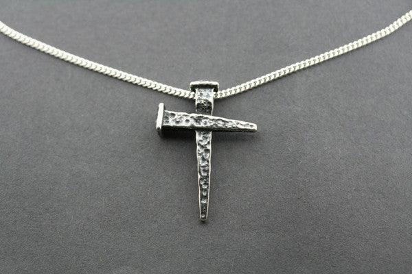 Stunning Nail Cross Pendant on 60cm Silver Chain - Perfect for Religious Jewelry, Gifts & Everyday Wear