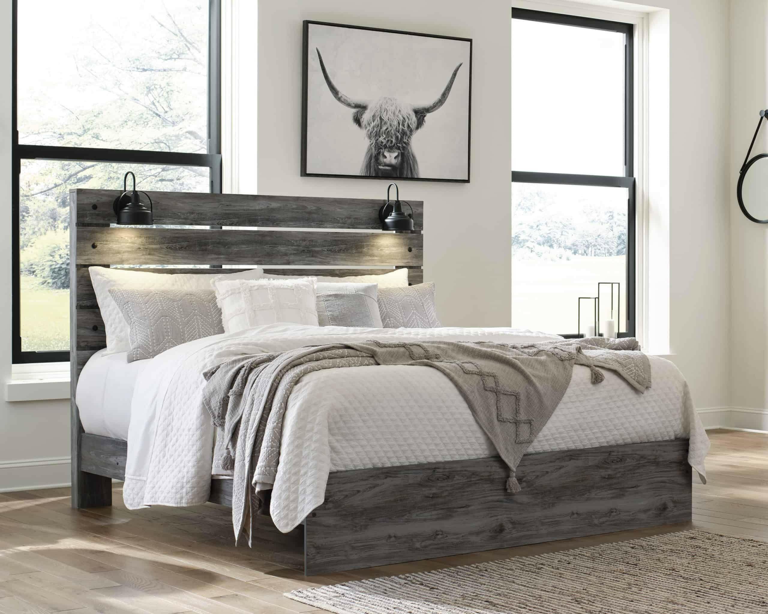 Baystorm King Size Bed Frame B221 - 158x156x97 Inches, Sturdy Metal Platform Bed with Noise-Free Design - Perfect for Master Bedroom, Guest Room, or Dormitory