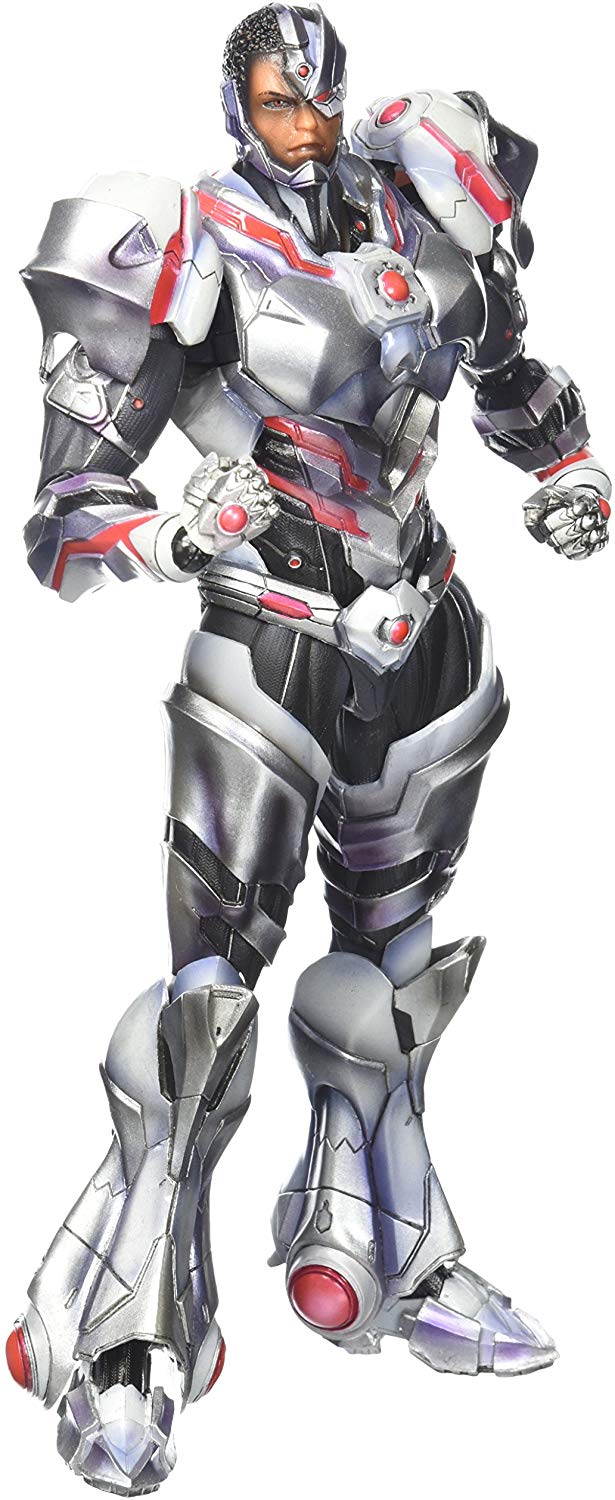 DC Universe Justice League Cyborg Anime-Style Play Arts Kai Action Figure - Collectible Toy for Superhero Fans, Display & Cosplay Scenes