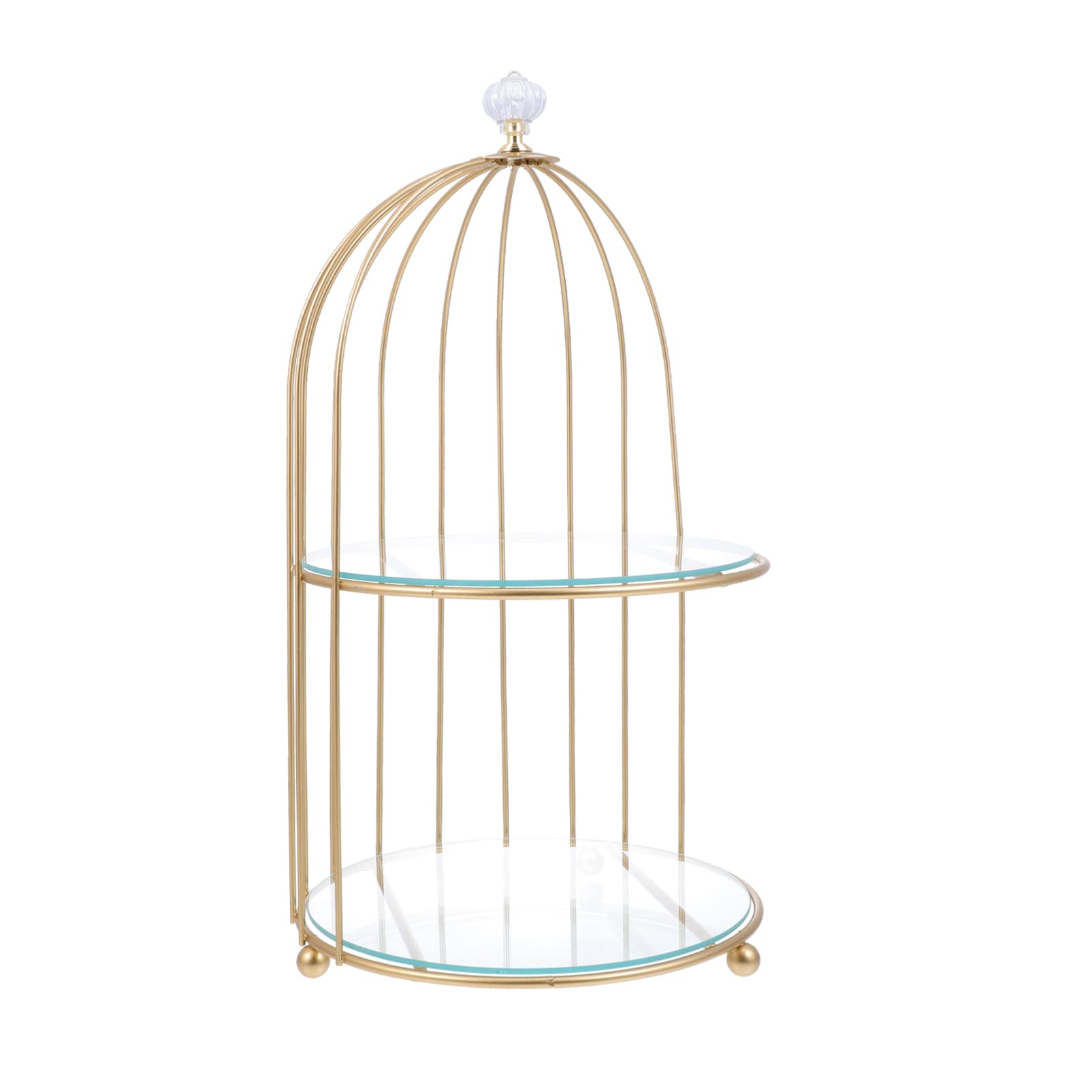 2-Tier Golden Cupcake Stand - Elegant Pastry & Jewelry Display Organizer for Earrings, Cupcakes, Desserts | Perfect for Home Decor, Wedding, Party Serving & Vanity Display