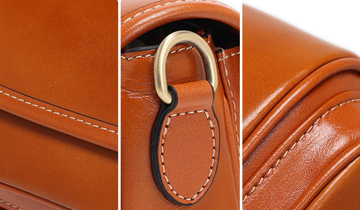 Stylish Leather Flap Crossbody Bag for Women - Fashionable Shoulder Purse for Daily Use, Travel & Shopping