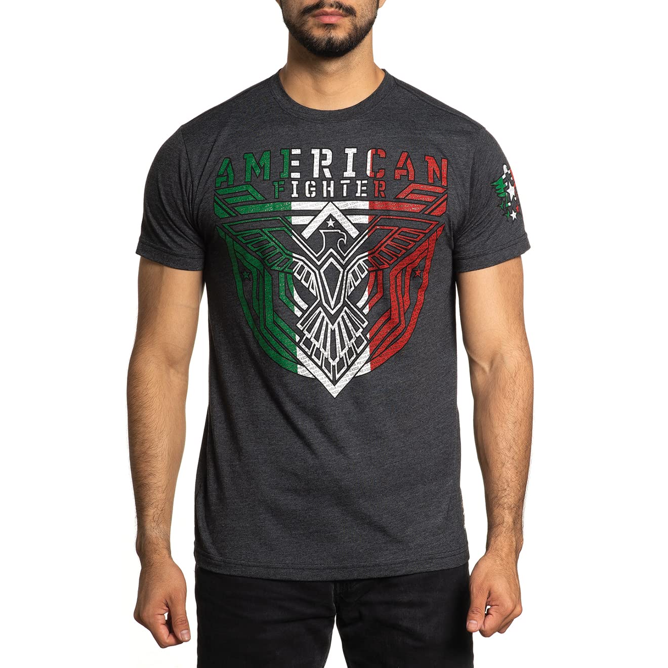 American Fighter Men's Short Sleeve T-Shirt - Lightweight & Breathable Summer Casual Tee for Gym, Workout, and Everyday Wear
