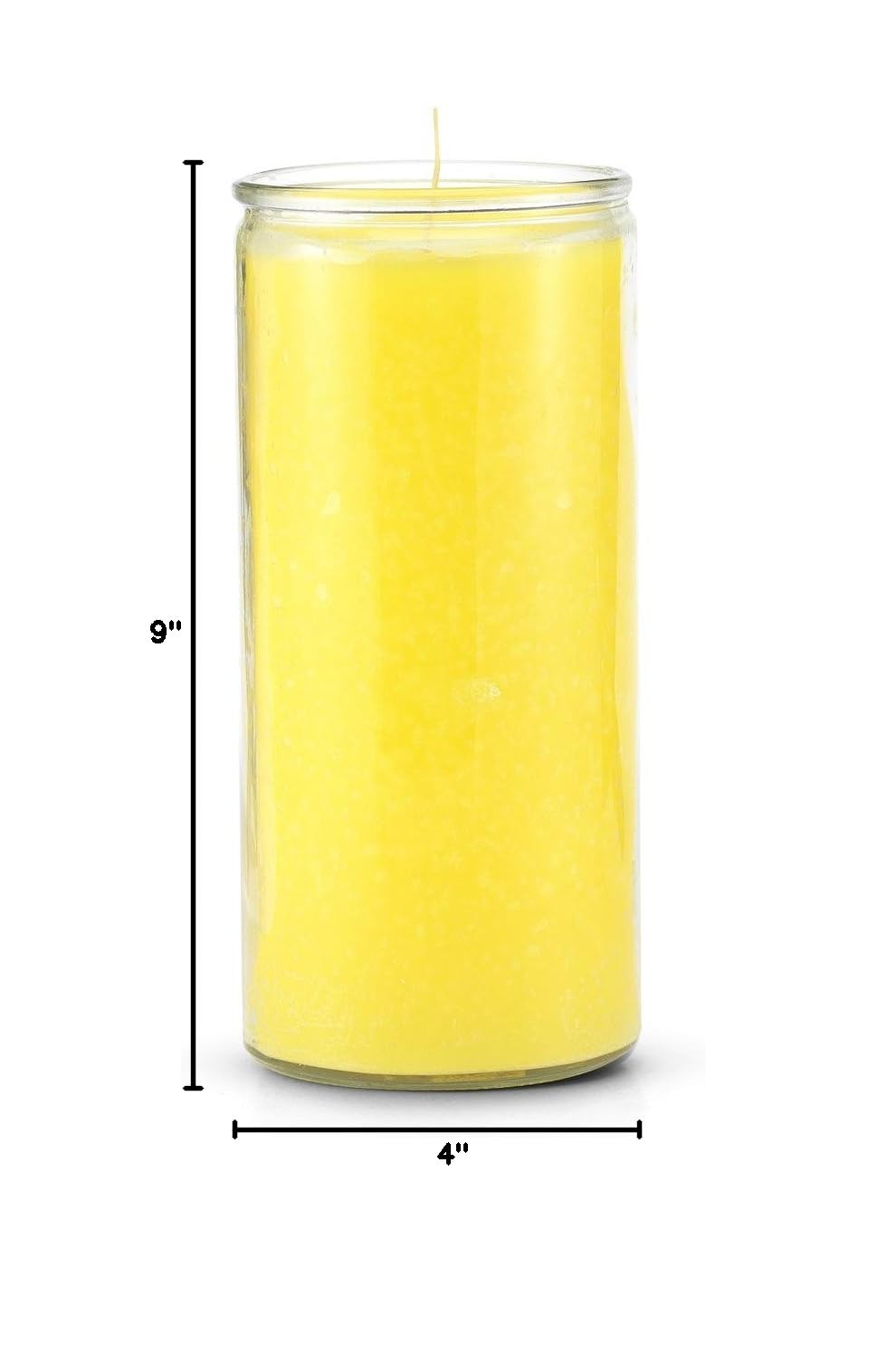 Original 14-Day Plain Yellow Candle for Prayer & Meditation – Long-Lasting Religious Candle for Home Altar, Spiritual Rituals & Church Ceremonies