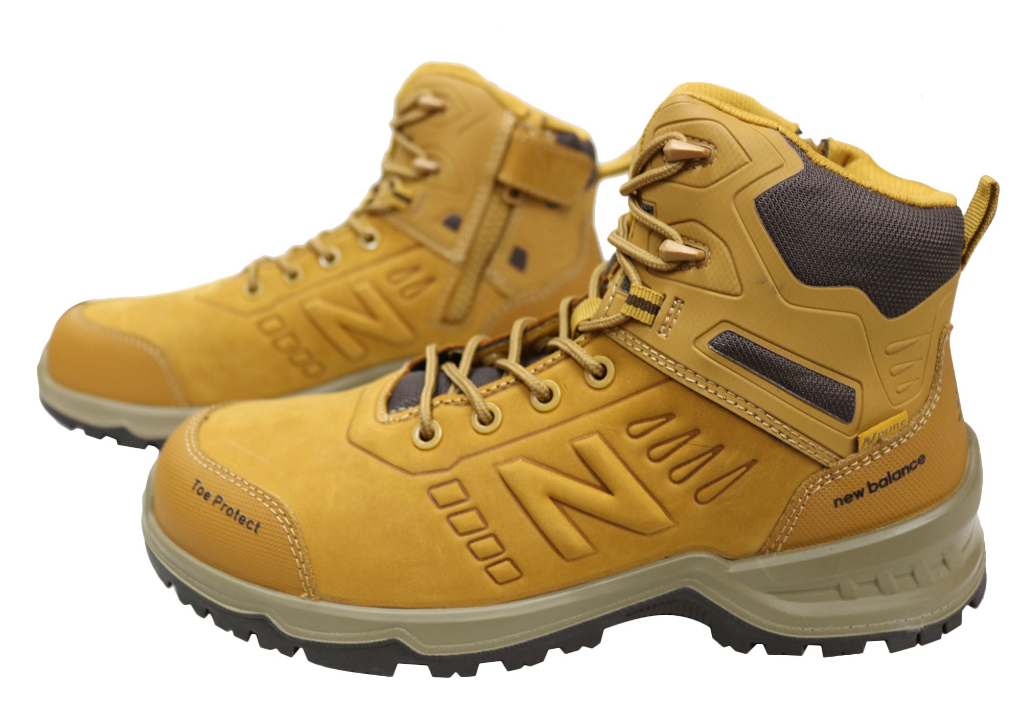 New Balance Contour Men's Leather Composite Toe 4E Extra Wide Work Boots - Steel Toe Safety Shoes for Construction, Warehouse & Industrial Work