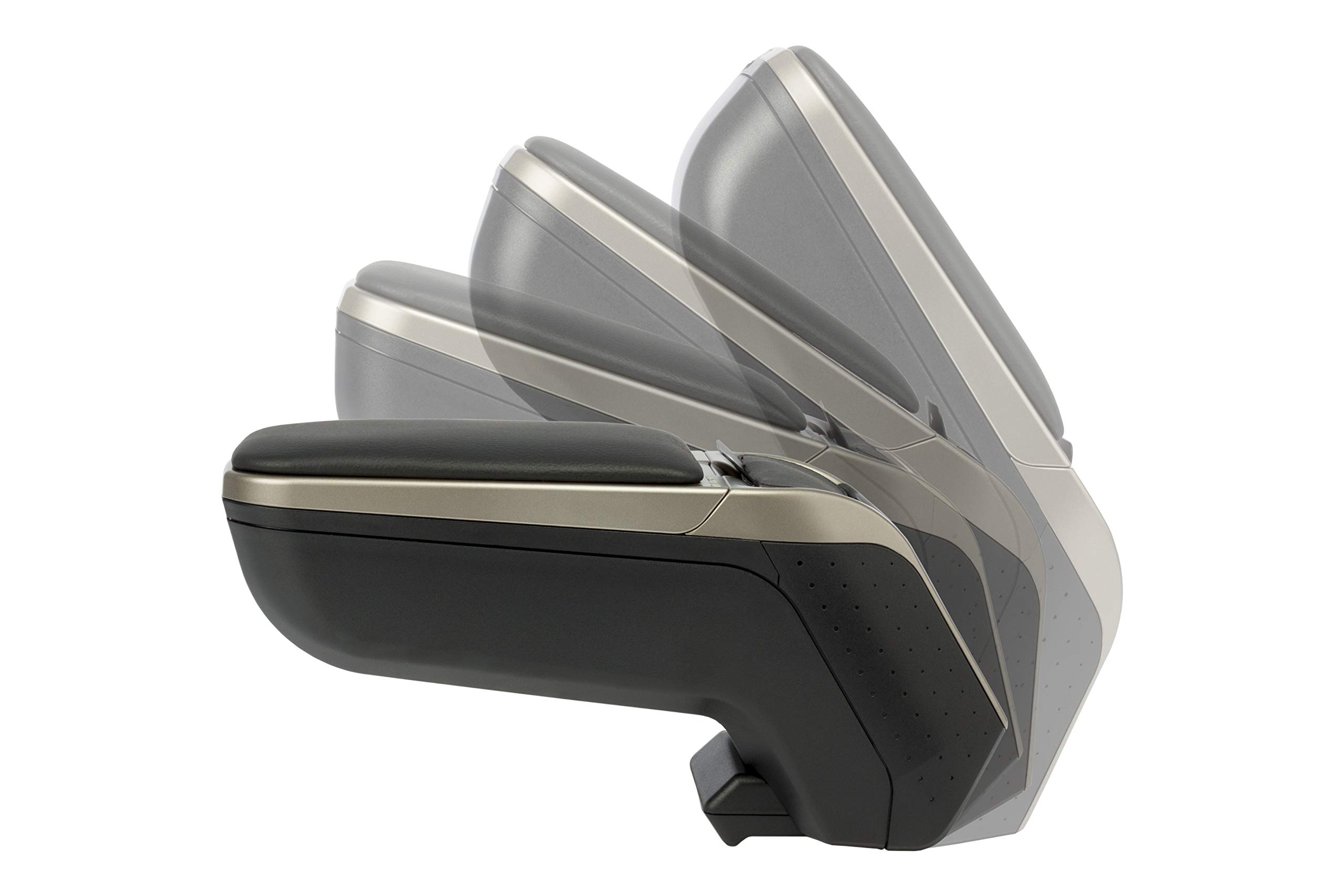 Armster 2 Black/Grey Car Seat Armrest with Storage Compartment & Foldable Design - Perfect for SEAT Arona (2018-2023) Models | Ideal for Long Drives & Road Trips