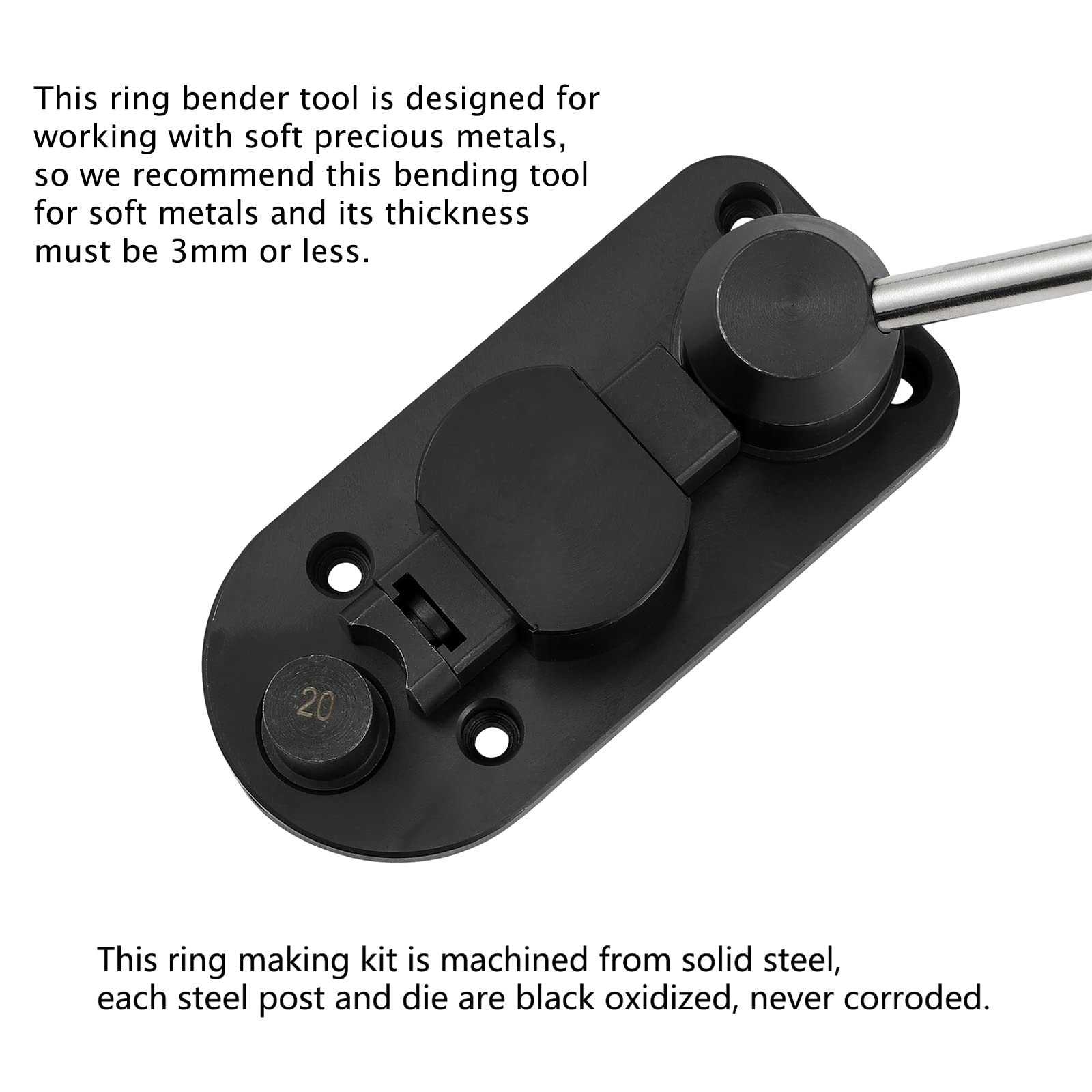 DWIKE Ring Bender Tool with Nylon Dies - Professional Jewelry Making Kit for Metal Wire Rings, DIY Crafting & Jewelry Repair (Perfect for Jewelers, Hobbyists & Handmade Ring Design)