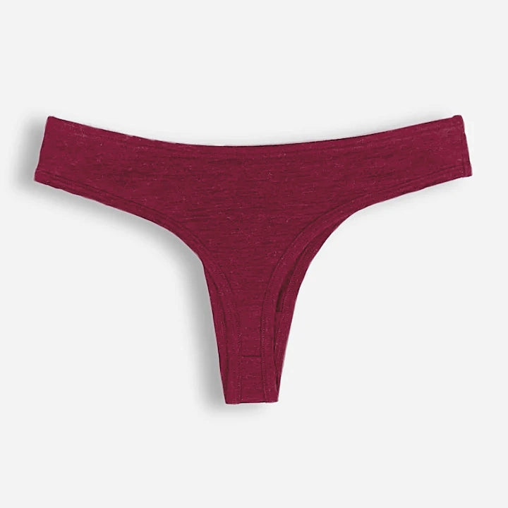 Ultra-Soft Women's Alpaca Wool Thong Underwear - 160 GSM Lightweight & Breathable for All-Day Comfort - Perfect for Travel, Yoga & Everyday Wear