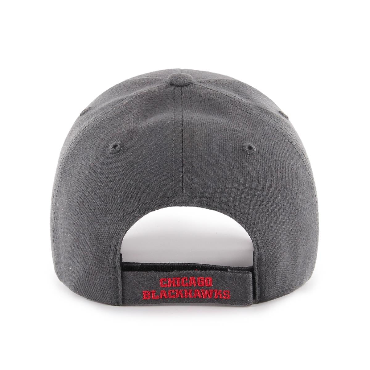 Chicago Blackhawks 47 Brand MVP Charcoal NHL Team Cap - Official Licensed Hockey Hat for Men & Women - Perfect for Games, Tailgating & Everyday Wear