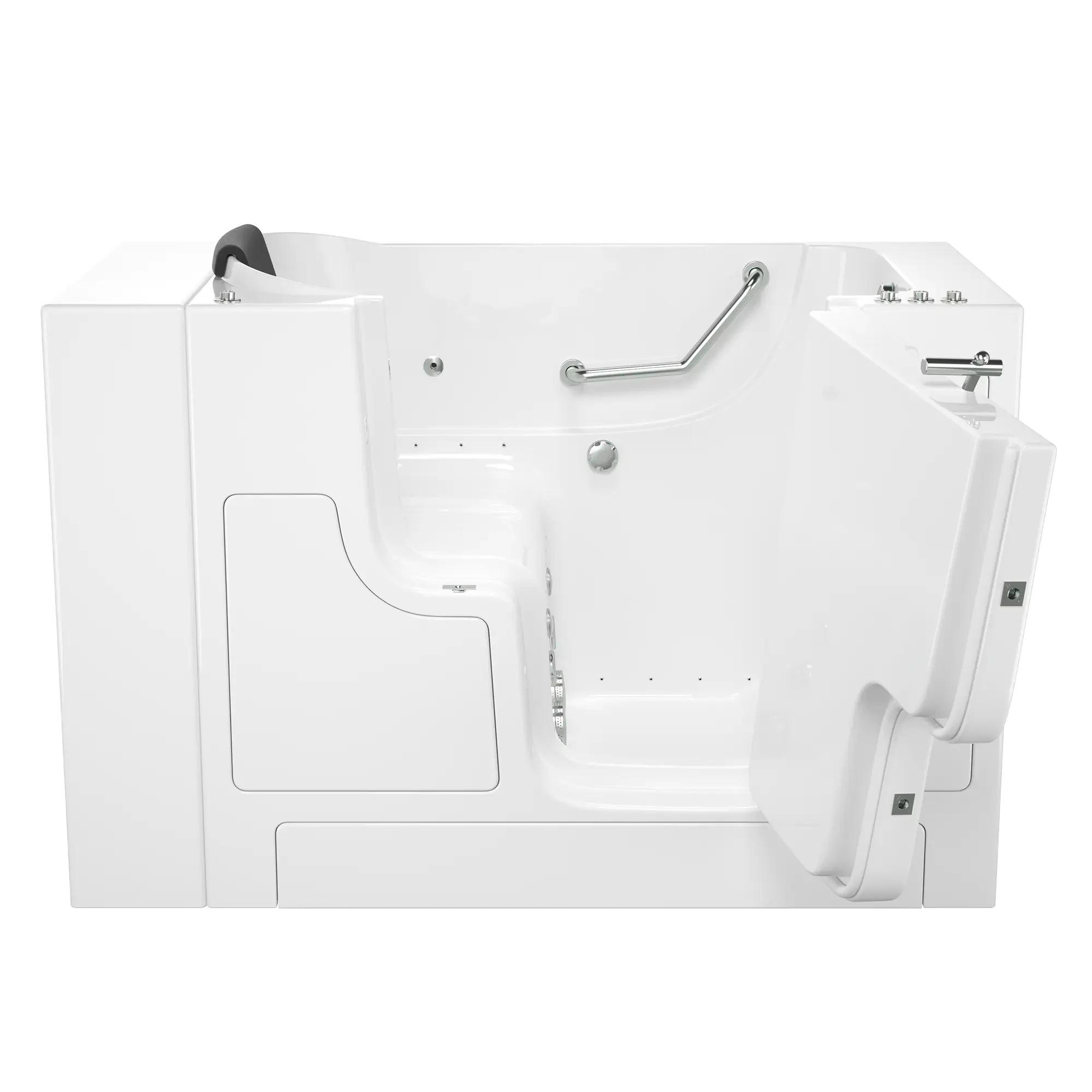 Premium 30 x 52 Inch Gelcoat Walk-In Bathtub with Air Spa & Whirlpool System - Right Hand Drain - Ideal for Elderly & Mobility Impaired Users for Safe, Therapeutic Bathing