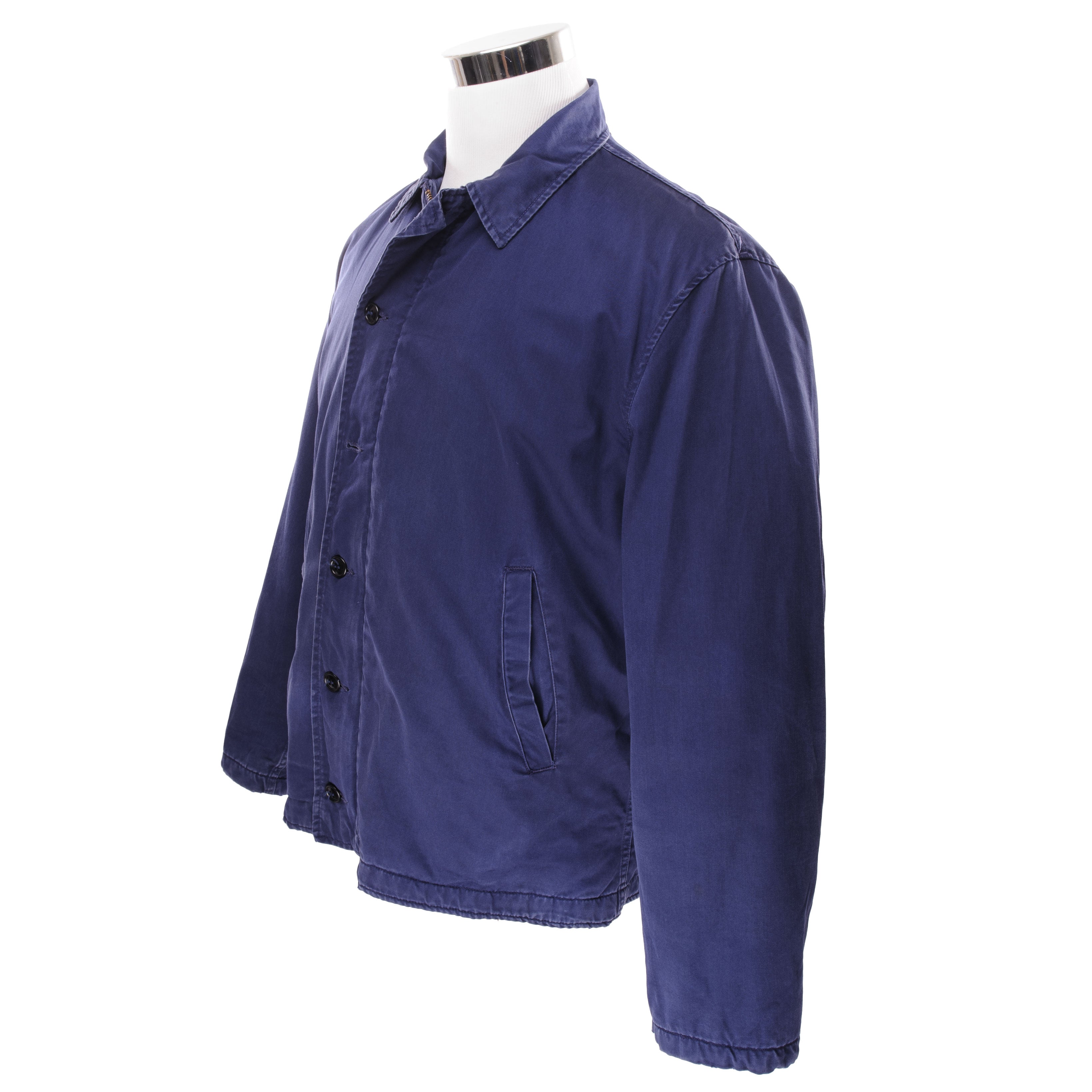Vintage US Navy Utility Jacket 1950s - Size 44 - Authentic Military Outerwear for Men - Perfect for Outdoor Adventures, Historical Reenactments & Casual Wear