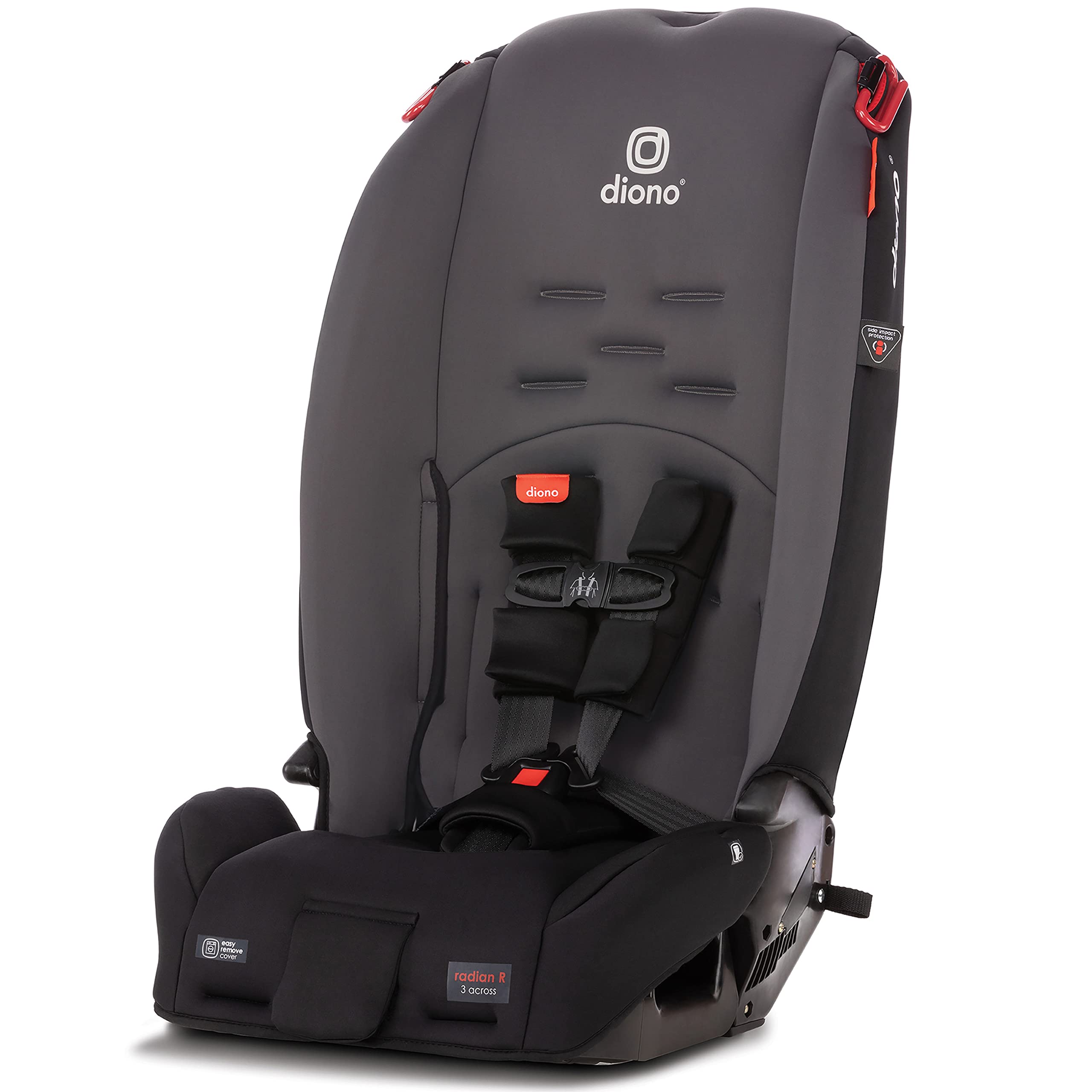 Diono Radian 3R 3-in-1 Convertible Car Seat for Infants & Toddlers - Rear Facing & Forward Facing - Slim Fit 3 Across Design - 10 Years of Use - Gray Slate - Perfect for Compact Cars, SUVs, and Family Travel