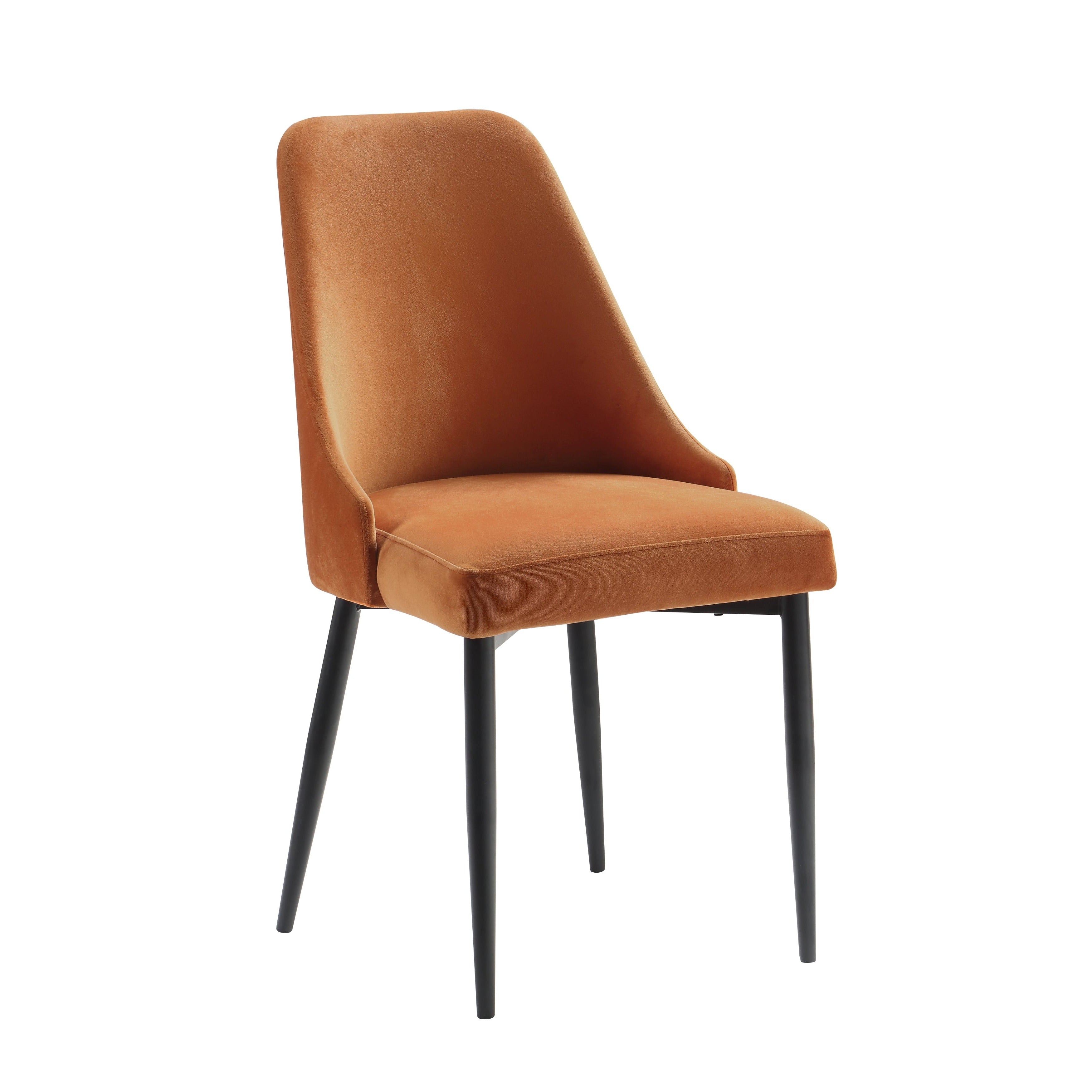 Alaia Side Chair in Orange - Modern Accent Chair for Dining Room, Living Room, or Office - Perfect for Home Decor and Small Spaces