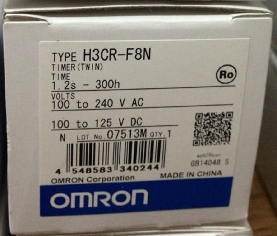 Omron H3CR-F8N AC100-240V/DC100-125V Twin Timer Relay with Flicker ON Start - Industrial Automation & Control Systems for Machinery, HVAC, and Lighting Applications