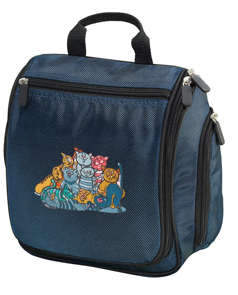 Waterproof Cat Lover Toiletry Bag - Travel Cosmetic Organizer with Hanging Hook for Men's Shaving Kit | Perfect for Camping, Gym & Vacation