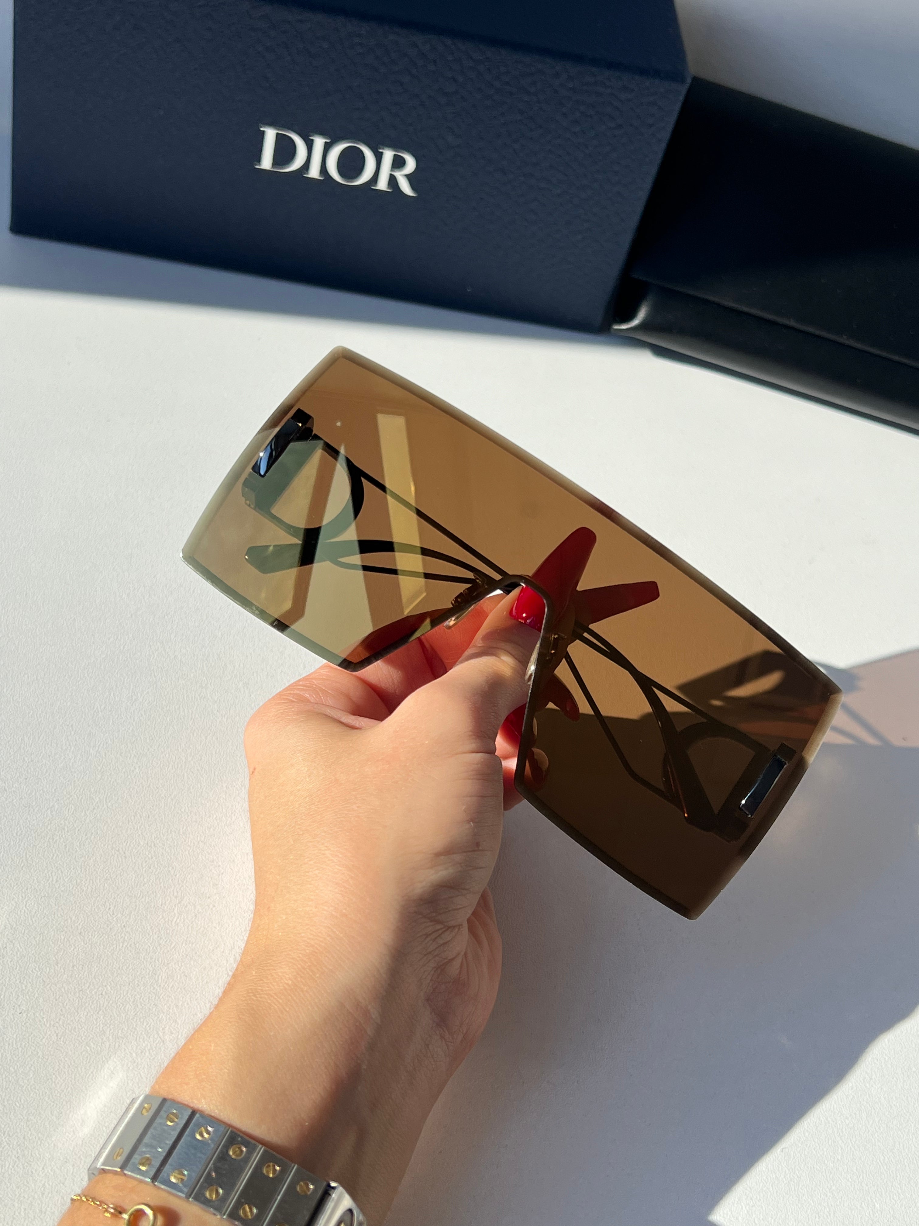 Dior 30Montaigne M1U Oversized Flat Top Sunglasses Gold Mirror Lens - Luxury Fashion Sunglasses for Women & Men | Perfect for Beach, Driving & Summer Outfits