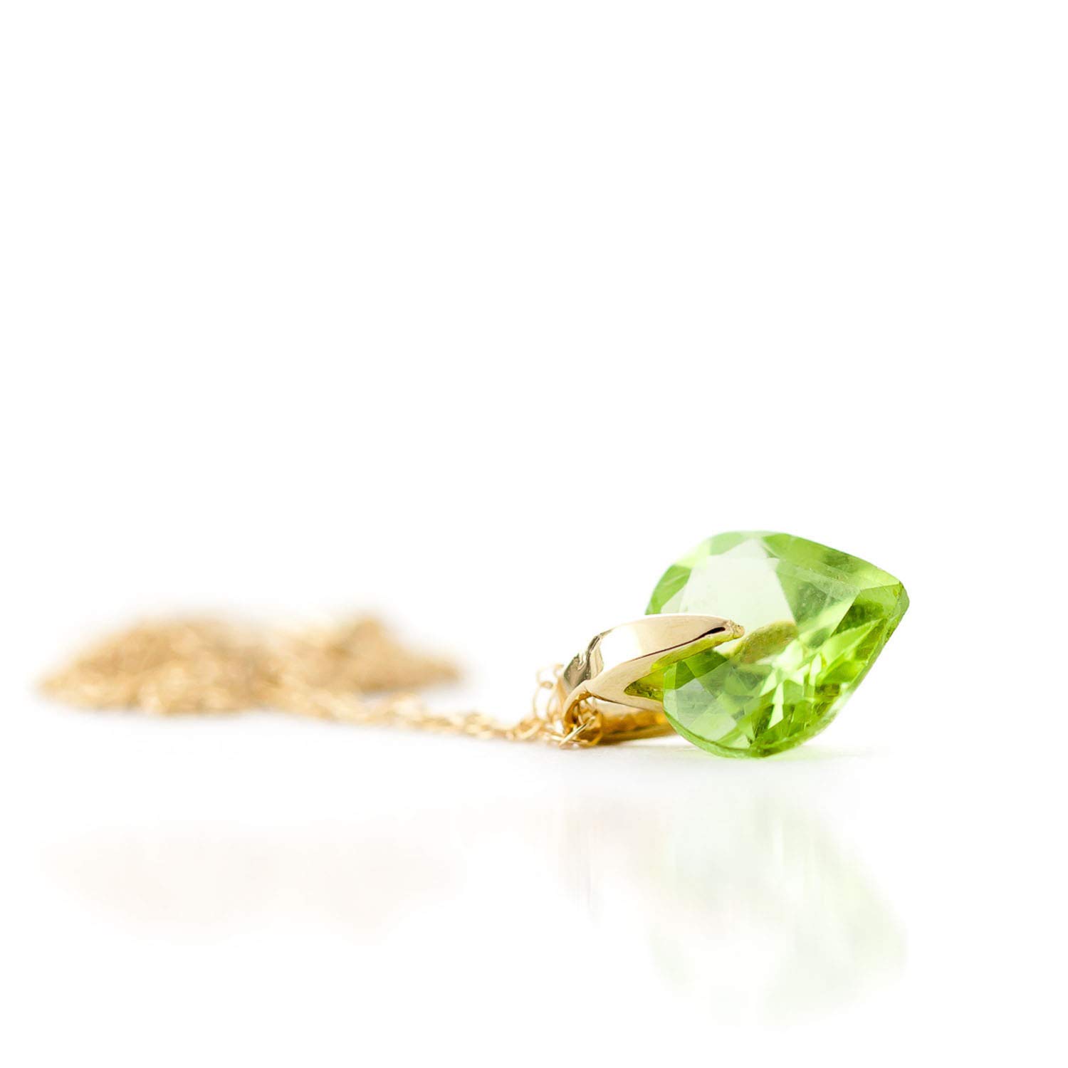14K Solid Gold Necklace with Natural Peridot Gemstone - Elegant Dainty Jewelry for Women, Perfect for Everyday Wear, Gifts & Special Occasions