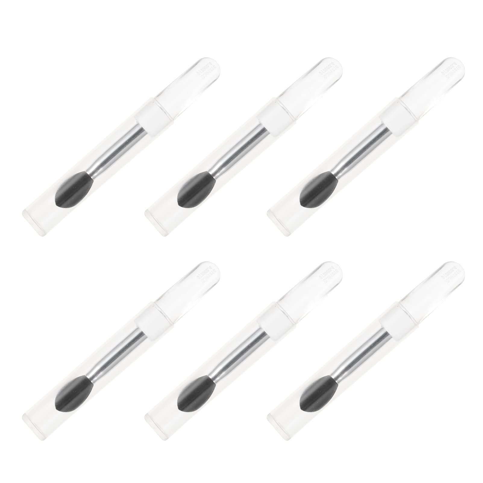 FOMIYES 6Pcs Silicone Lip Mask Brush Set - Lipstick Applicator Brush, Lip Balm Brush with Cover - Soft Cosmetic Brush for Sheer Lipstick & Lip Care - Perfect for Makeup Kits & Travel Essentials