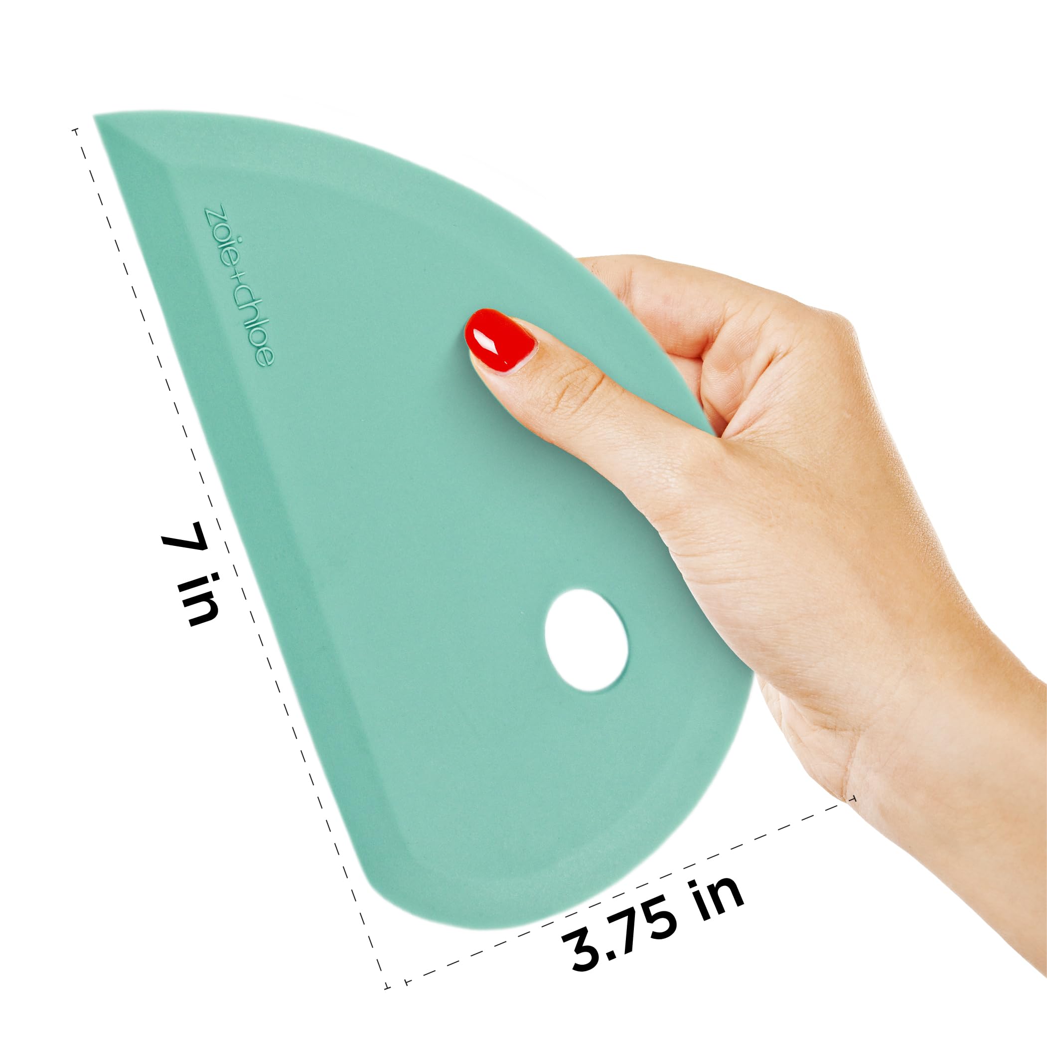 Zoie + Chloe Silicone Scraper Spatula - 7x3.75 Inch Multifunctional Baking Tool for Mixing, Cleaning Bowls, Cake Decorating, Frosting & Painting - Perfect for Home Bakers & Kitchen Enthusiasts (Yellow)