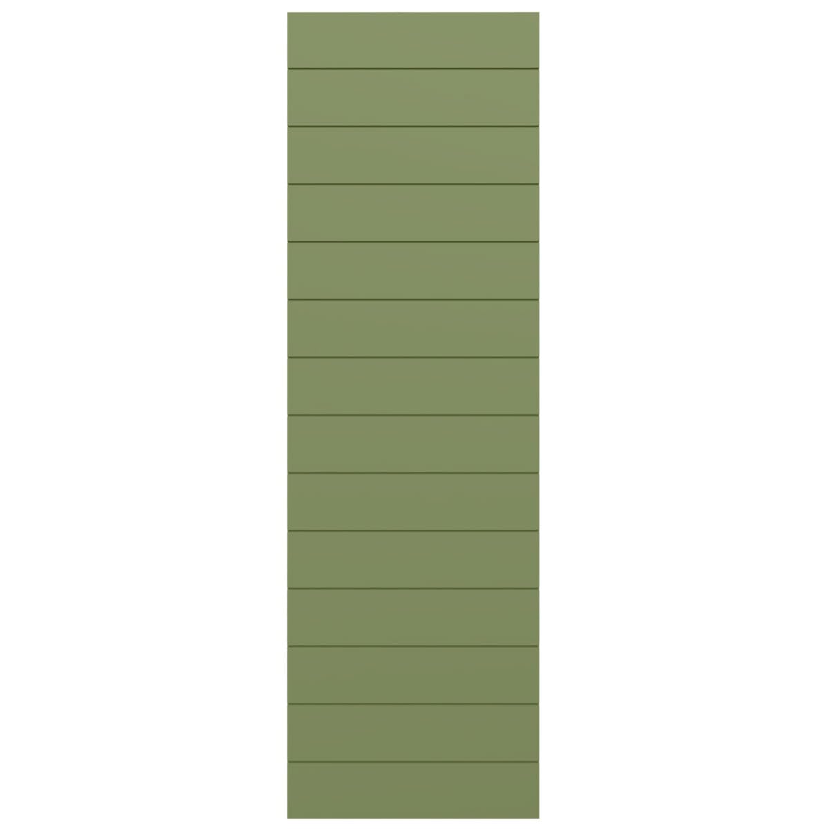 Ekena Millwork TFP001HZ15X029MG True Fit PVC Horizontal Slat Modern Style Fixed Mount Shutters - 15x29 Inch Moss Green Window Shutters (Pair, Hardware Not Included) | Perfect for Living Room, Bedroom & Home Office Decoration