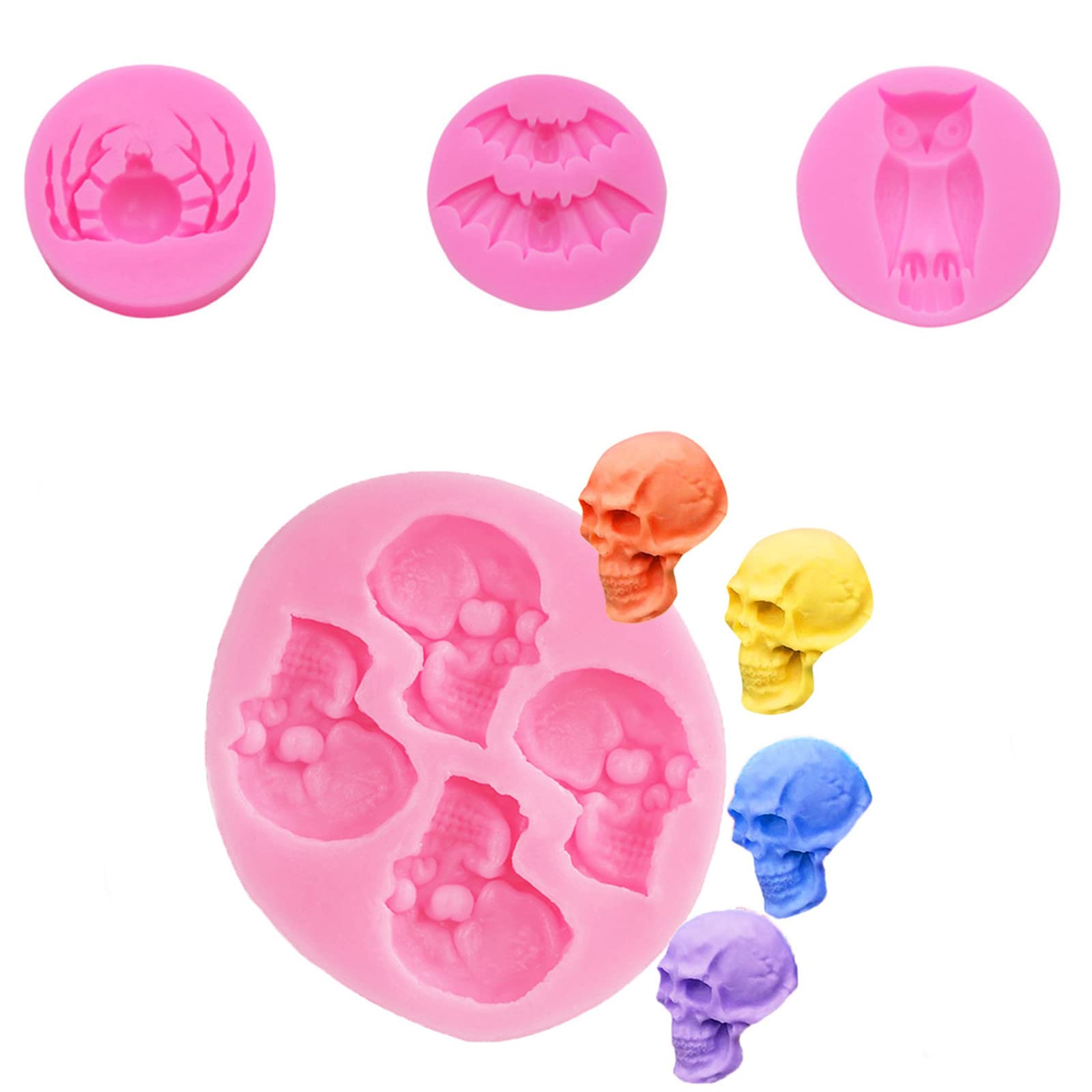 Halloween Silicone Chocolate Mold - Non-Stick Baking Mold for Candy, Chocolate, and Cake Decorating - Perfect for Halloween Parties, DIY Treats, and Holiday Baking (#01, One Size)