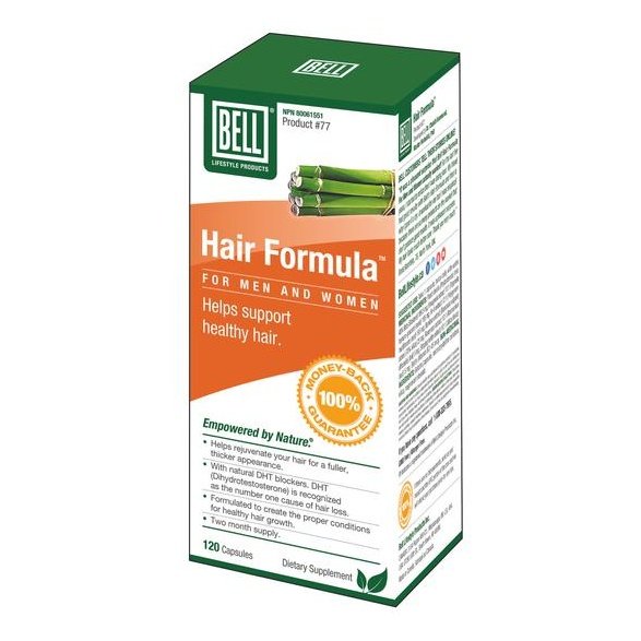 Bell Hair Formula 120 VCaps - Natural Hair Growth Supplement for Thicker, Stronger Hair - Perfect for Men & Women with Thinning Hair