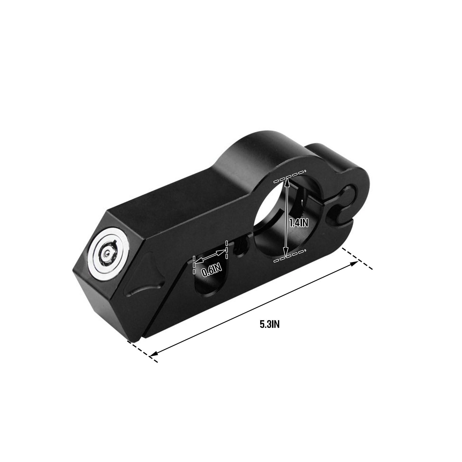 Heavy Duty Motorcycle Helmet Lock with 2 Keys - Anti-Theft Handlebar Grip for Bikes & ATVs - Secure Riding Gear