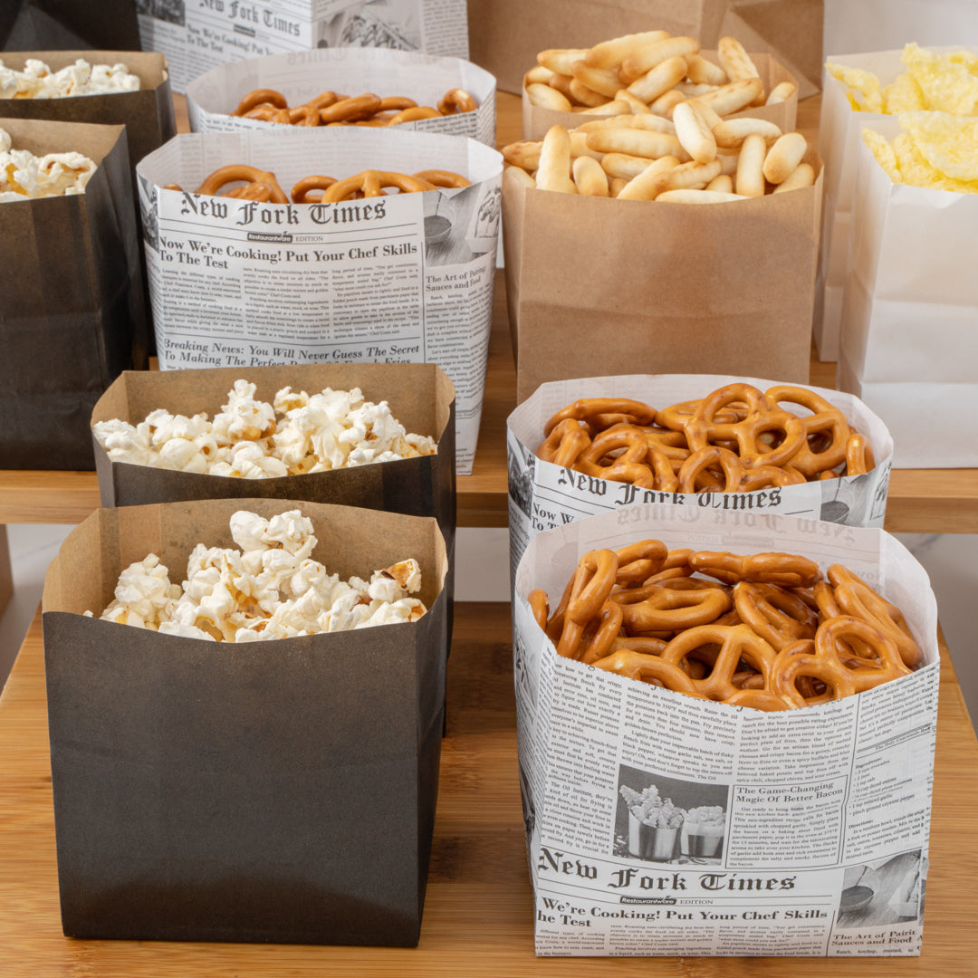 Eco-Friendly Newsprint Paper Snack Bags 4