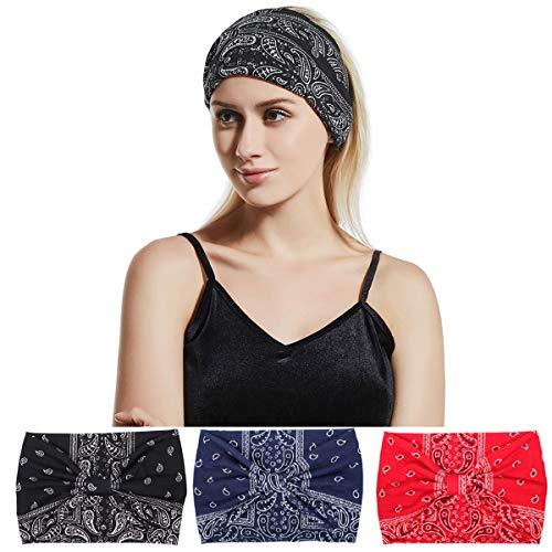 Non-Slip Yoga Headbands for Women - 5 Pack Stretchy Hair Accessories for Workouts, Running & Fitness - Cute & Comfortable Head Wraps for Active Lifestyles