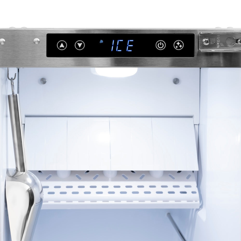 ZLINE Autograph Edition 15 Inch Built-In Ice Maker with Drain Pump - Stainless Steel Panel Ready Door & Matte Black Handle - Commercial Grade for Home Bars, Restaurants, and Entertaining Spaces (IGMDPZ 15 MB)