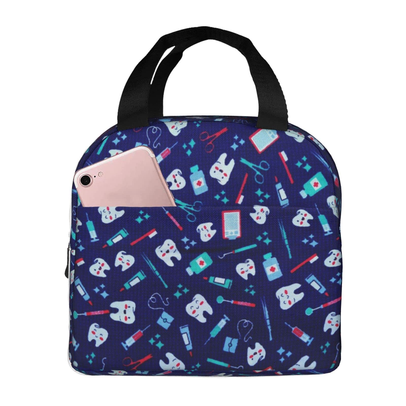 Insulated Lunch Bag for Women & Men - Thermal Cooler Tote for Work, Camping & Travel - Cute Picnic Pouch for Dental Hygienists & Professionals - Perfect for Office, Outdoor Adventures & Daily Commute