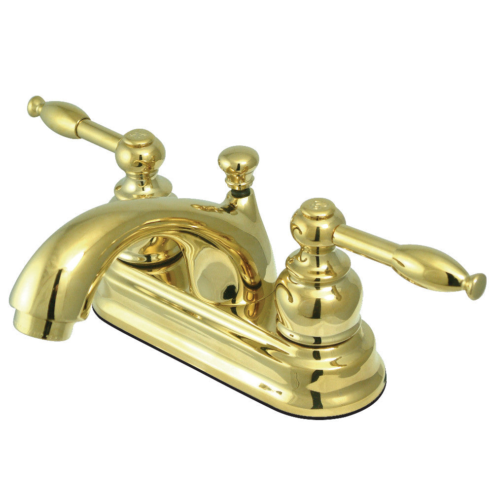 Kingston Brass KB2605KL 4-Inch Centerset Bathroom Faucet - Chrome Finish, Single Handle, Water-Saving Design for Bathroom Sink - Perfect for Modern Home, Apartment, and Guest Bathroom Renovations