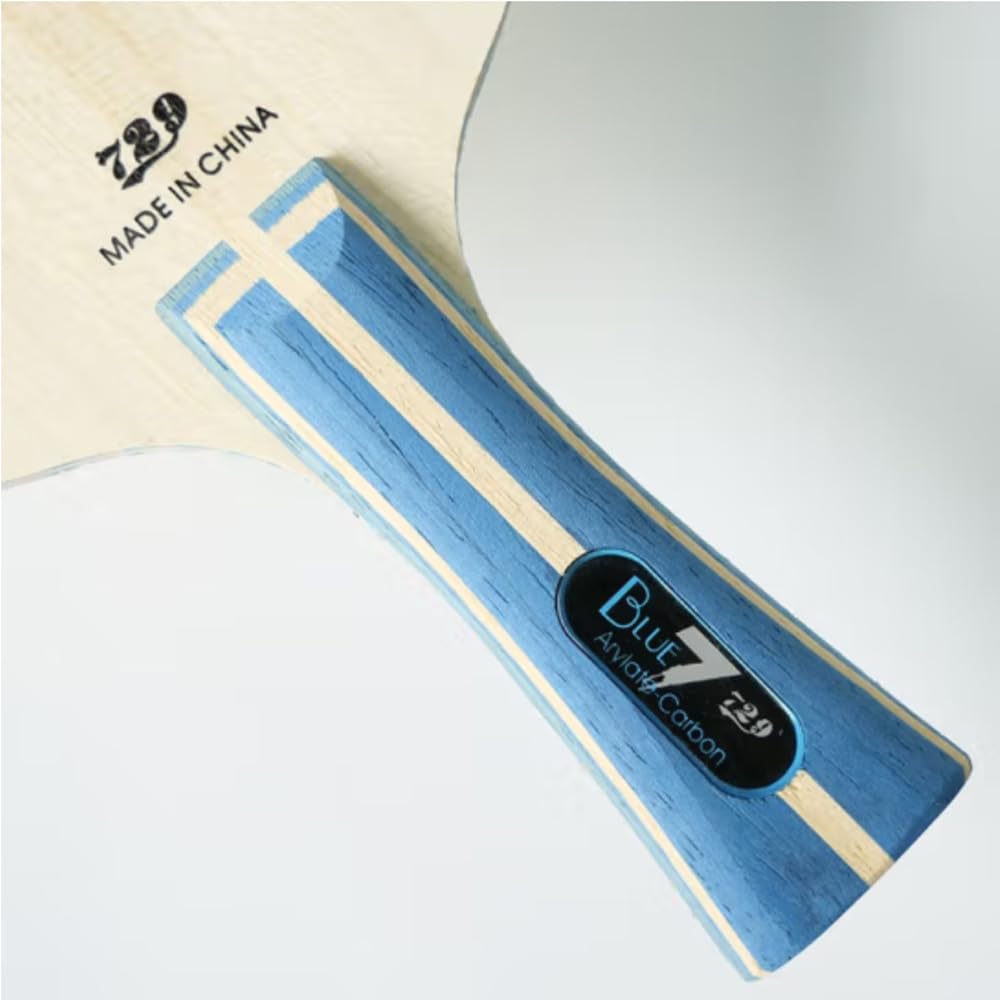 Premium 729 Blue ALC Carbon Table Tennis Racket - 5+2 Arylate-Carbon Fiber Ping Pong Blade for Professional Players | Perfect for Tournament Play & Training Sessions