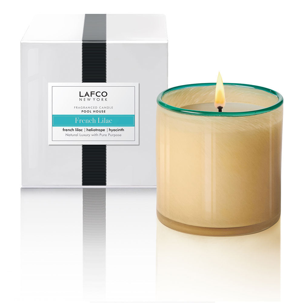 French Lilac Scented Candle - Natural Soy Wax, Long-Lasting Fragrance for Home, Spa, and Relaxation | Perfect for Pool House, Bedroom, and Bathroom Decor