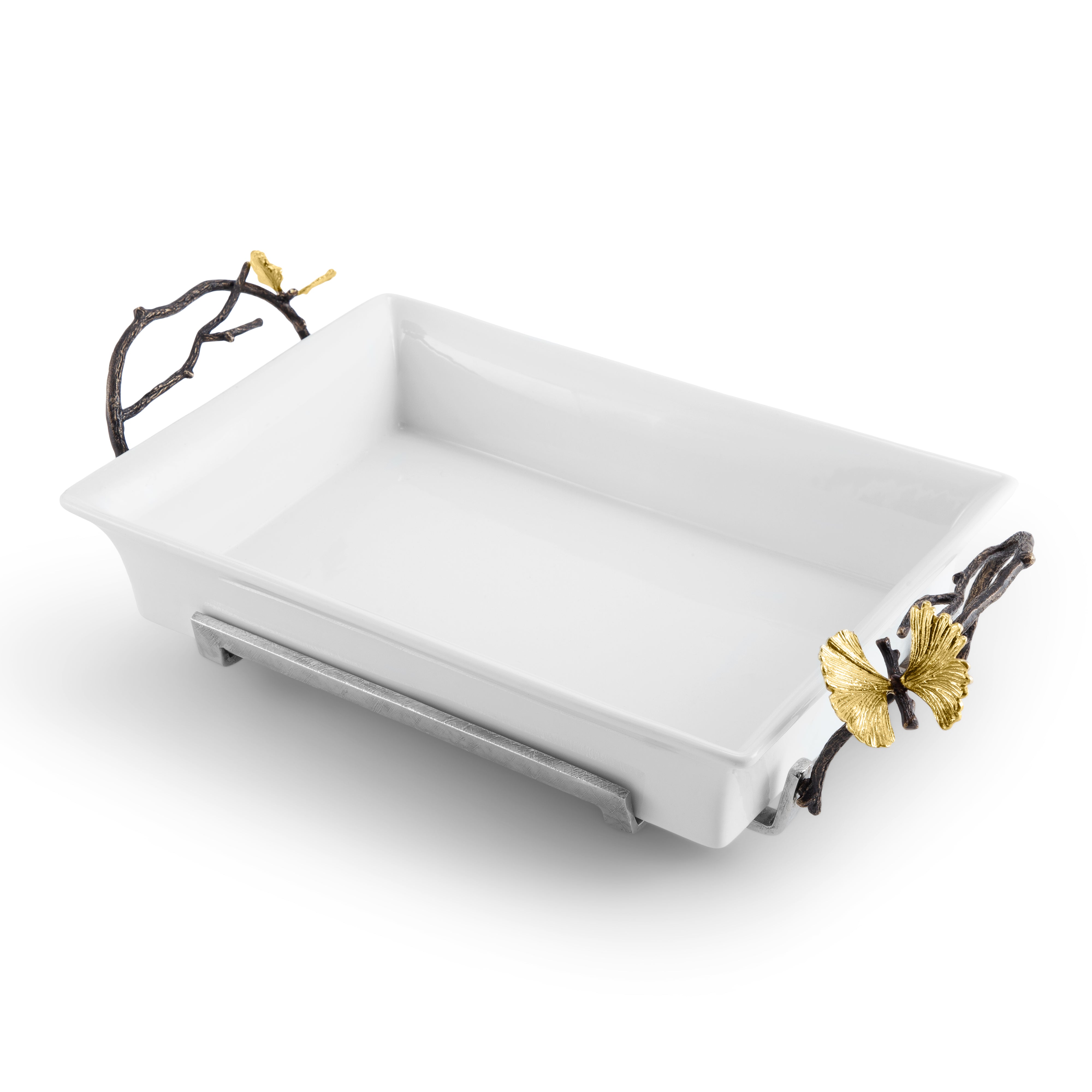 Butterfly Ginkgo Casserole Dish - 3.5QT Ceramic Baking Pot with Lid - Oven & Stovetop Safe - Perfect for Soups, Stews & Casseroles - Elegant Serving Dish for Family Dinners & Holiday Meals