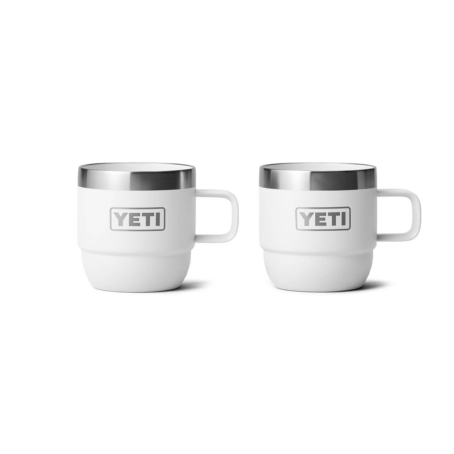 YETI Rambler 6 oz Stackable Stainless Steel Vacuum Insulated Coffee Mug - 2 Pack for Espresso, Hot & Cold Drinks - Perfect for Camping, Office & Travel
