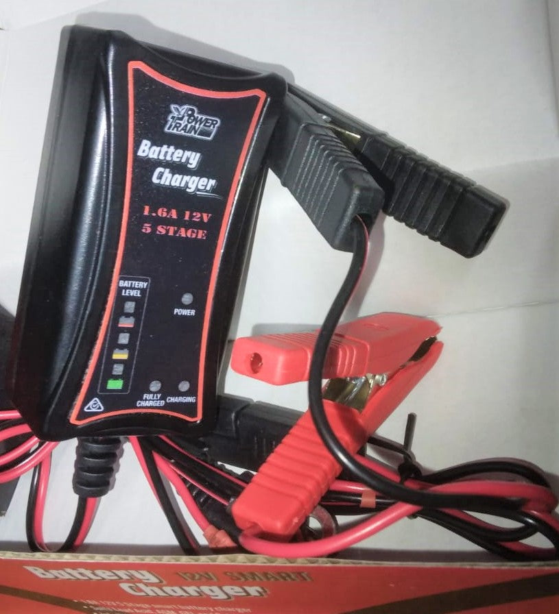12V 1.6A Motorcycle Battery Charger - Smart Automatic Trickle Charger for Motorbikes, ATVs, Scooters - Perfect for Winter Storage & Long-Term Maintenance