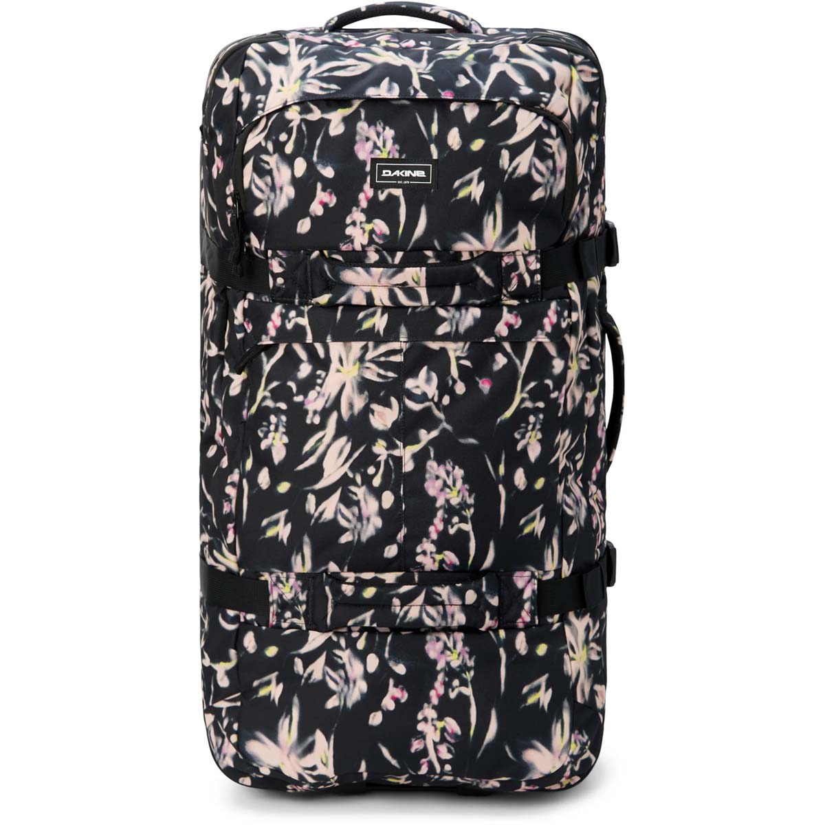 Dakine Split Roller Bag 110L Travel Luggage - Midnight Blooms Design | Spacious Wheeled Duffel for Air Travel, Camping & Sports Gear Storage