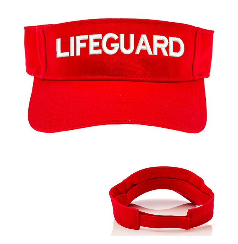 LIFE GUARD Sports Visor Red - UV Protection Sun Visor Hat for Running, Golf, Tennis & Outdoor Activities