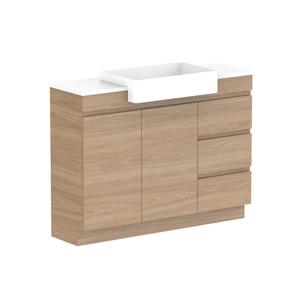 ADP Glacier Pro Semi Recessed Vanity Set with Solid Surface Top - 24