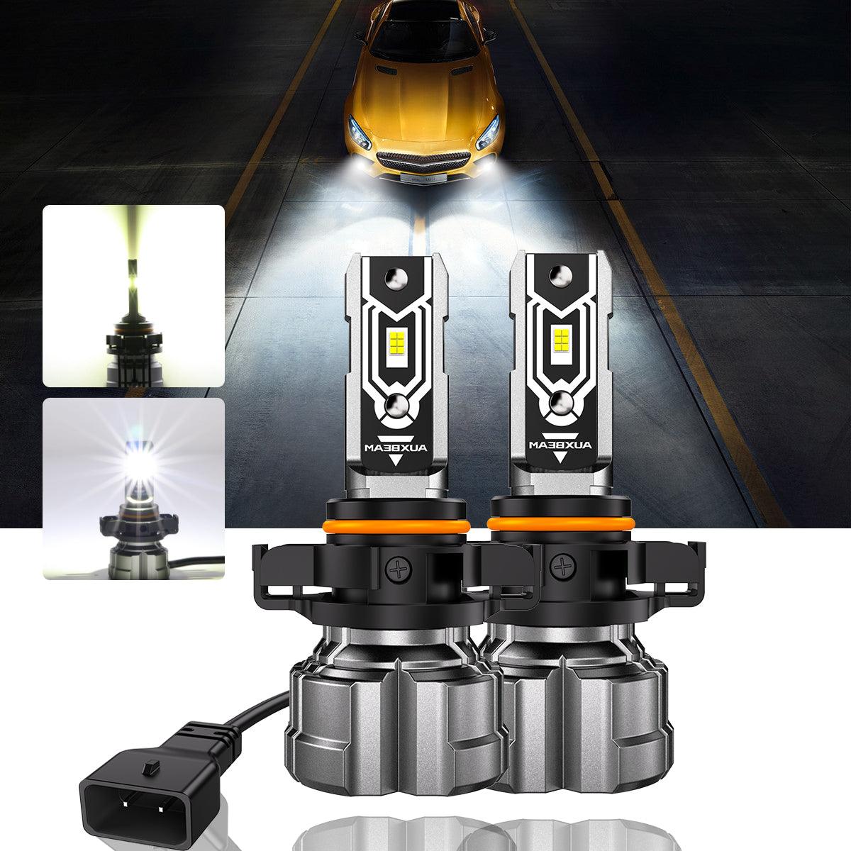 2007-2014 GMC Sierra 2500 HD & F-150 LED Headlight Bulbs - 14000LM High/Low Beam Canbus Ready - Durable Automotive Grade Lighting for Night Driving & Off-Road Adventures