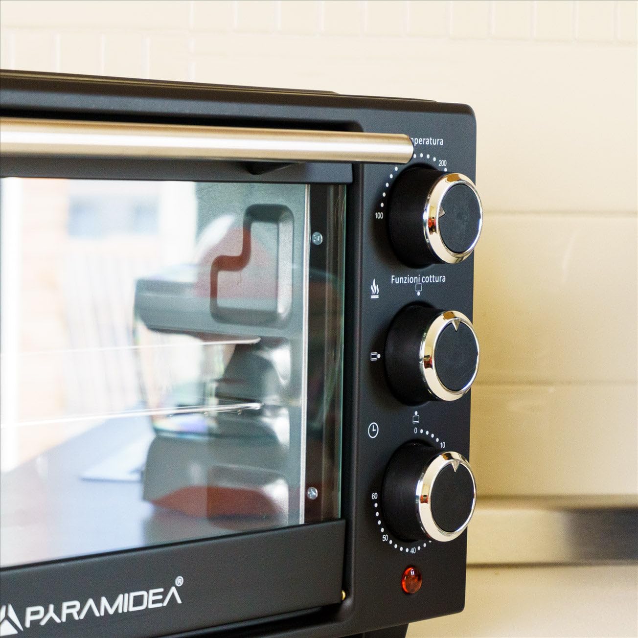 PYRAMIDEA 20L Electric Oven 1280W with Timer - Black (FO2006) - Perfect for Baking, Roasting & Grilling at Home