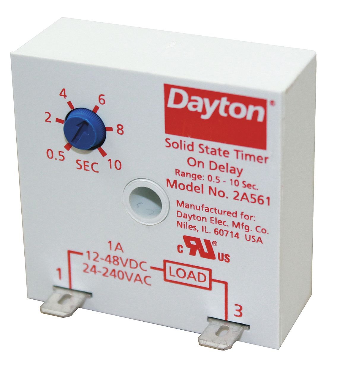 Dayton Encapsulated Timer Relay 1A Solid State - Precision Timing Control for Industrial Automation & HVAC Systems