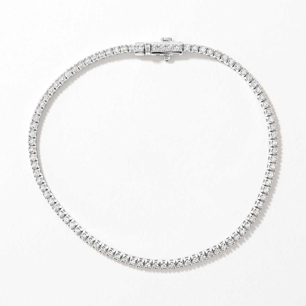 14K Silver Diamond Tennis Bracelet for Women - Elegant & Timeless Jewelry for Weddings, Parties & Special Occasions